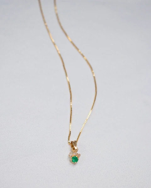 Dije Punto de luz Amatista en Oro 18k - imagen 1