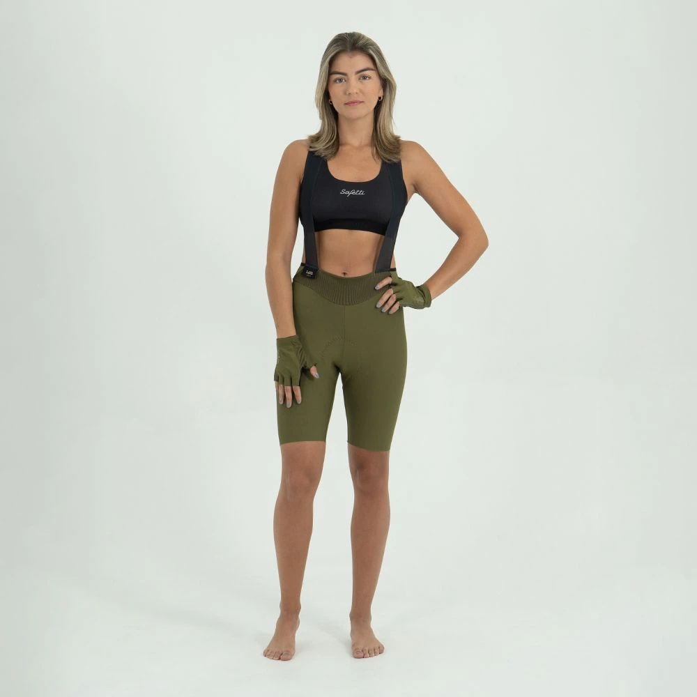 PANTALONETA CICLISMO TOSCANA 2.0 + OLIVA PARA MUJER - imagen 1