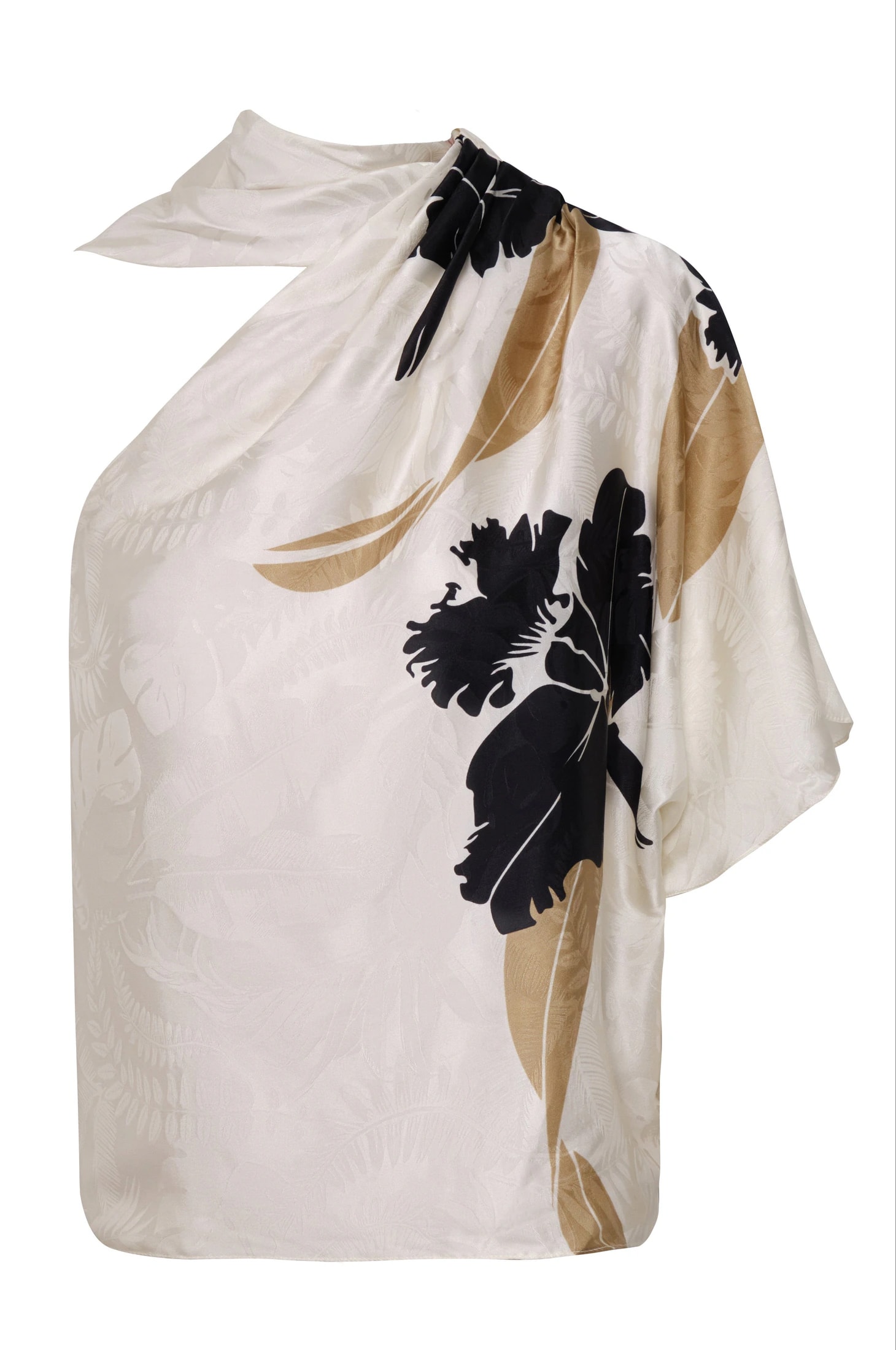 Chiminango Silk Jacquard Blouse / Black Orchids - imagen 1