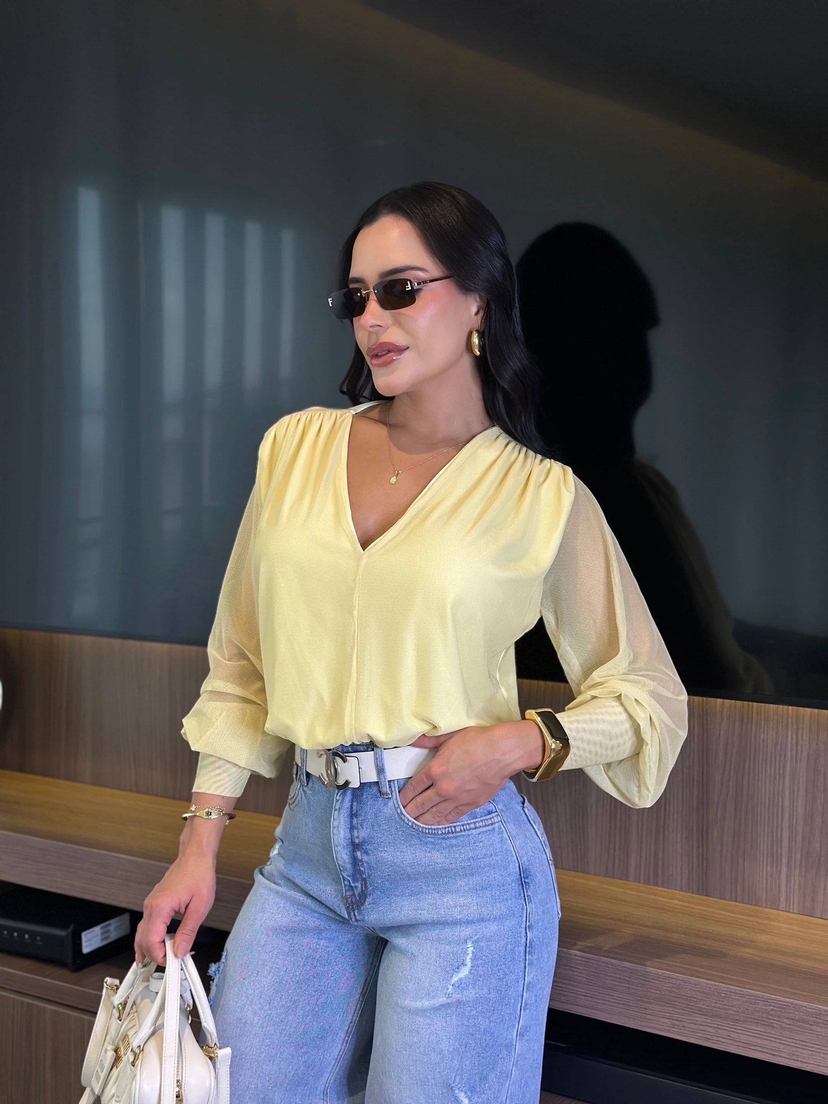 BLUSA BELEN AMARILLO - imagen 1