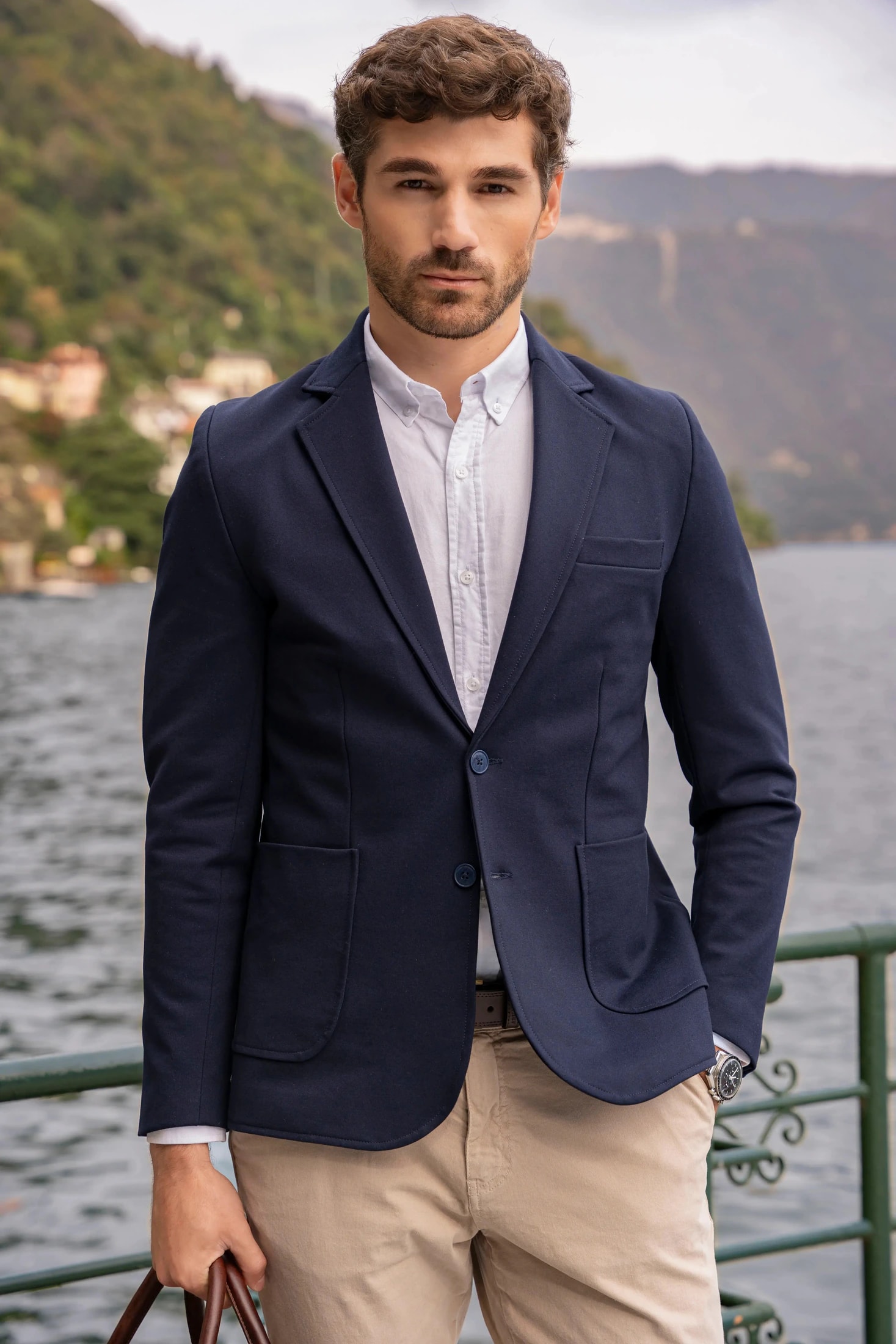 Blazer Comfort Hombre Azul Oscuro - imagen 1