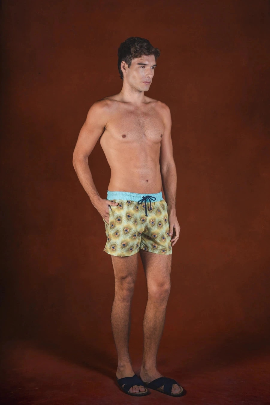 Men's Sacre polyester swim trunks - imagen 1
