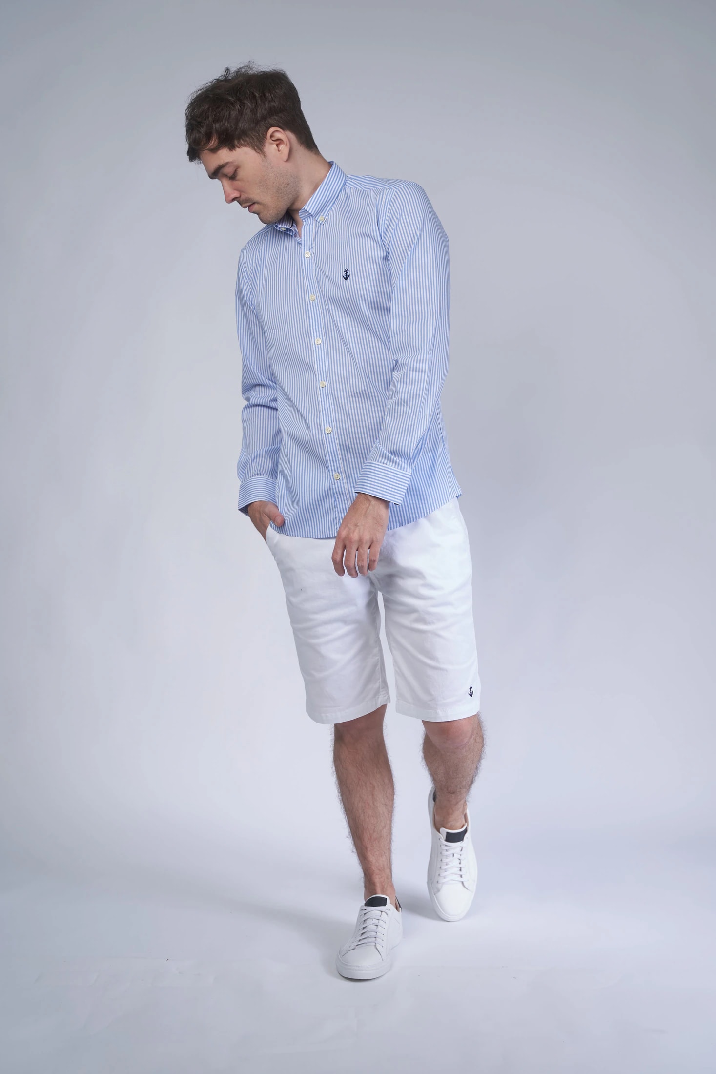 Camisa Rayas Azul Claro - imagen 1