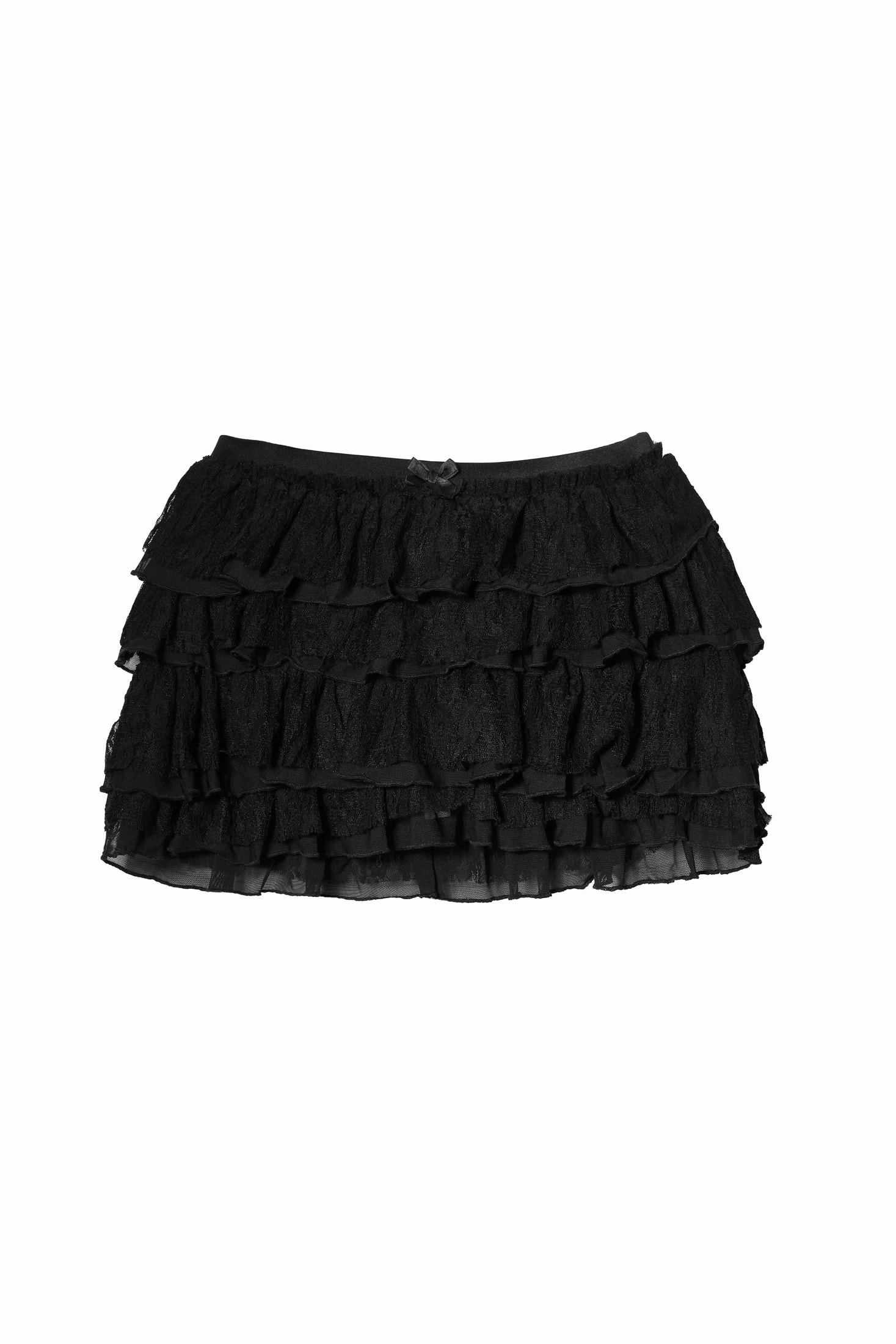 MINI LACE SKIRT, BLACK - imagen 1