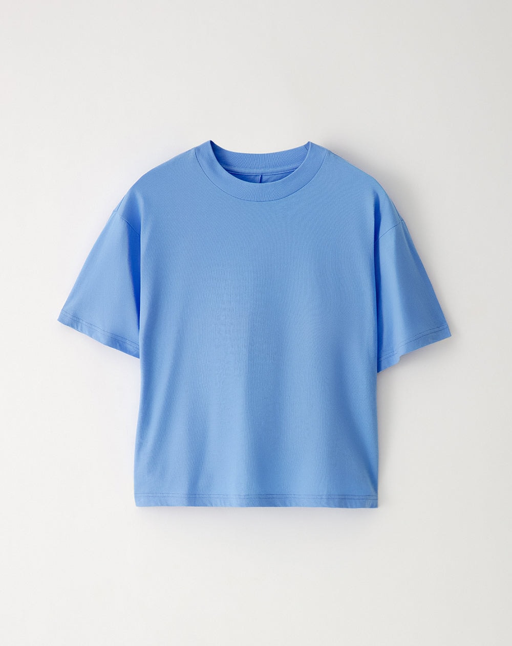 Camiseta oversize algodón azul mujer - imagen 1