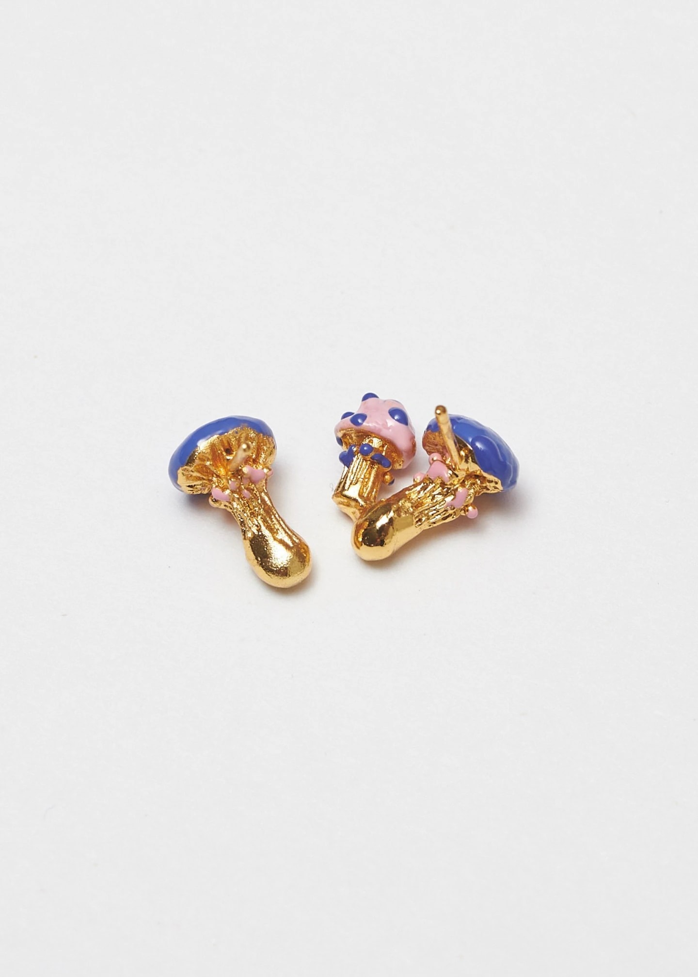 Aretes Seta y setica Azul rosa - imagen 1