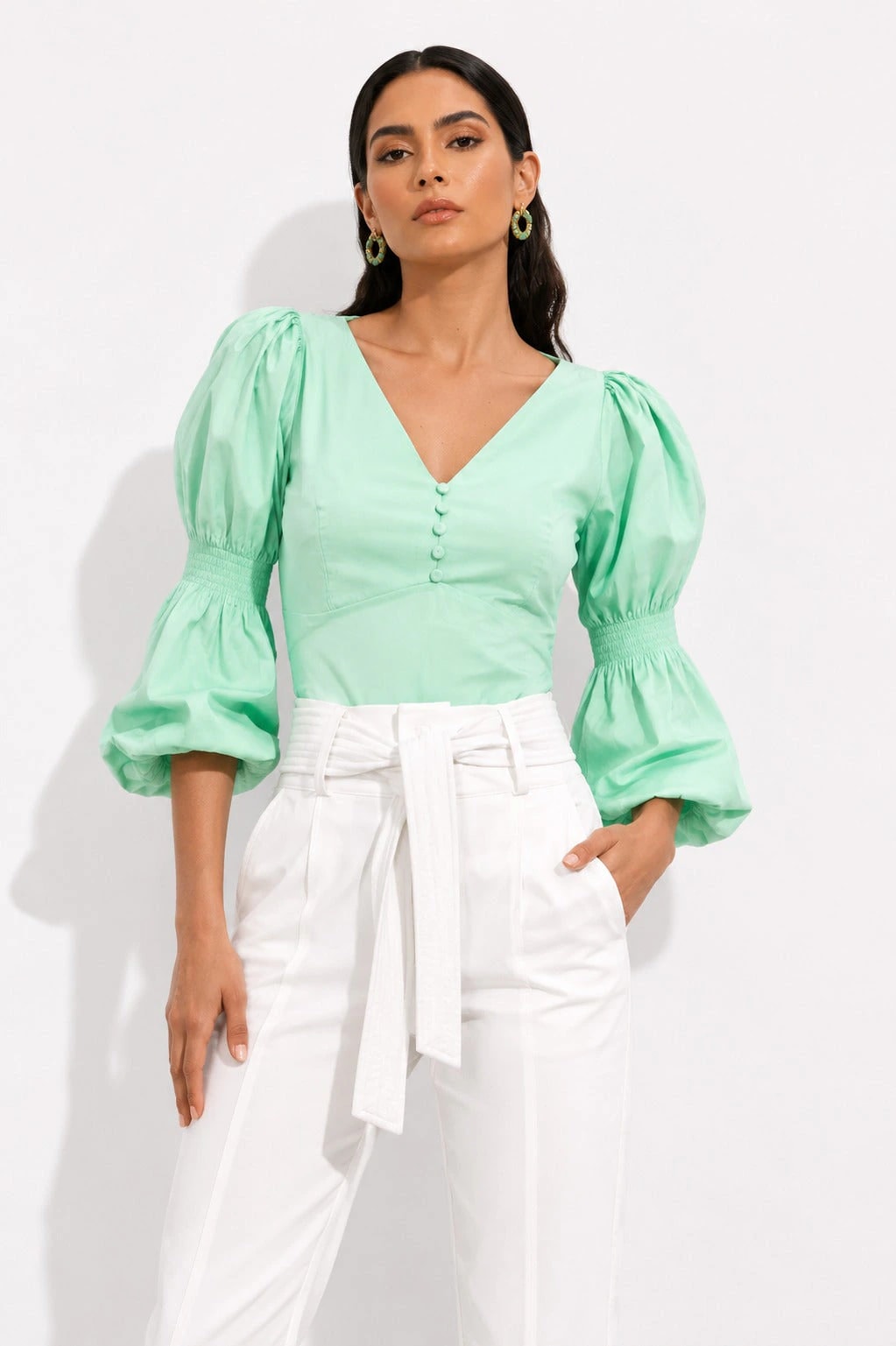 Blusa Vico Verde Menta - imagen 1