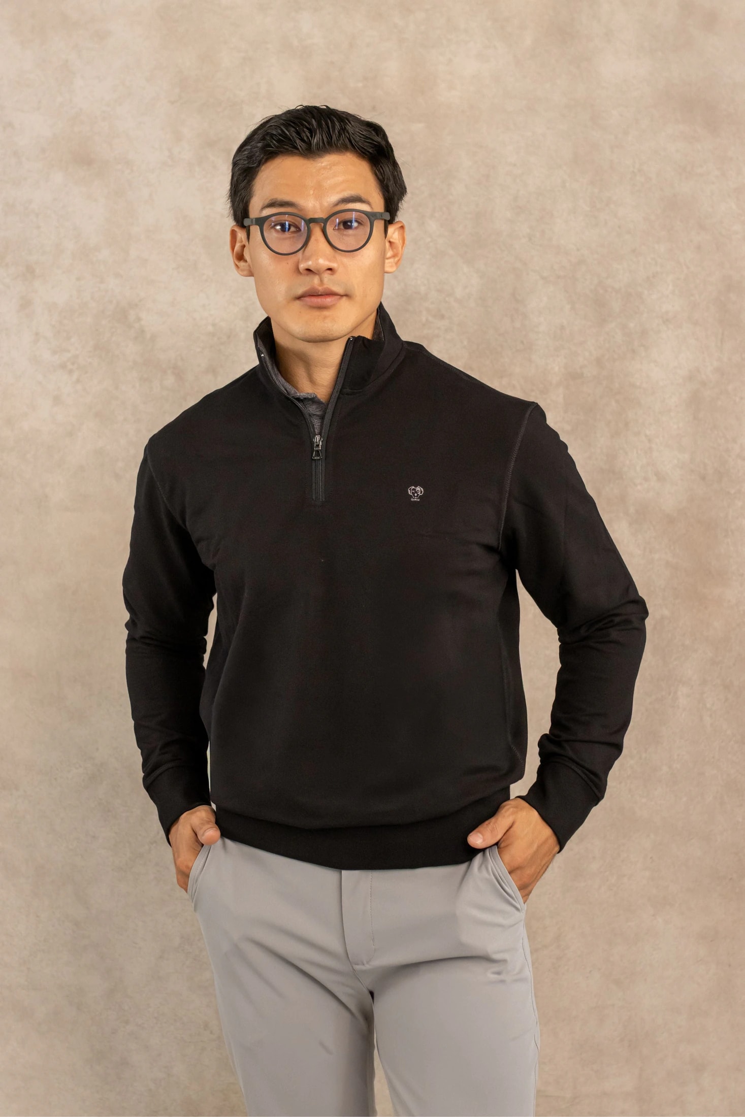 Halfzip Viana Antimanchas Negro - imagen 1