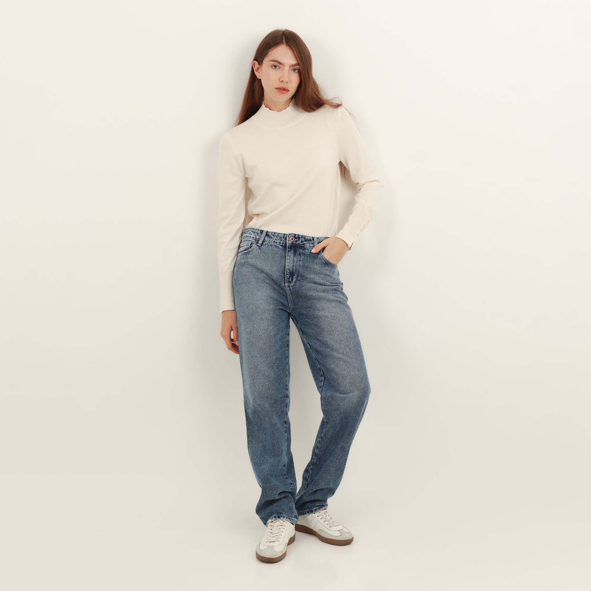 Jean mom bota ancha - imagen 1