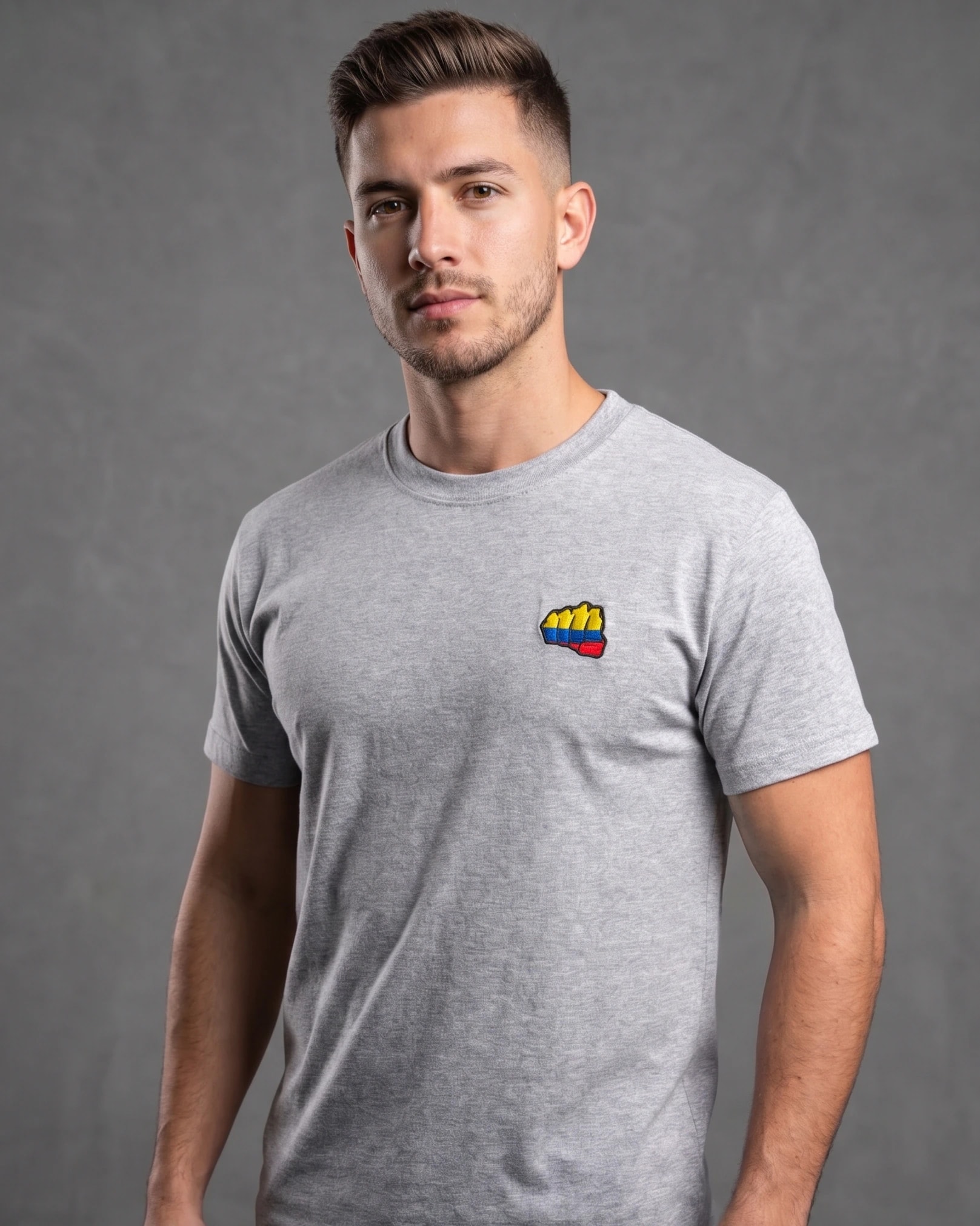 Camiseta Fist Colombia Gris - imagen 1
