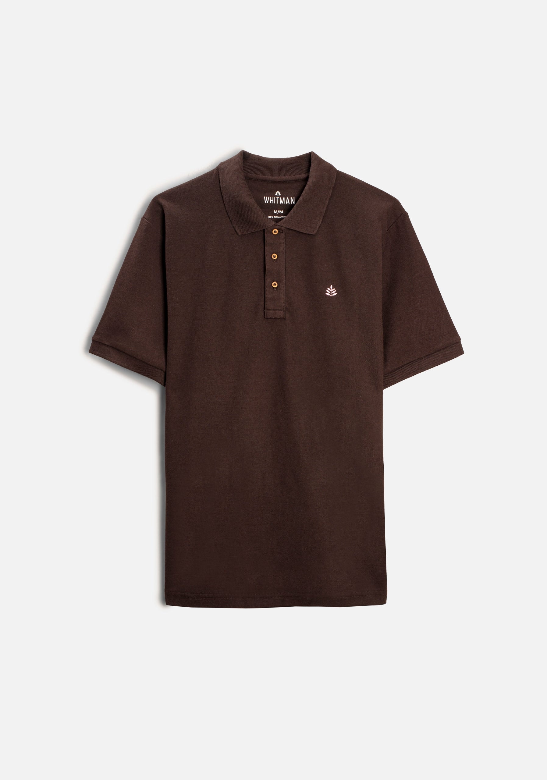 Camiseta Polo H Unicolor L-Ros Café Osc - imagen 1