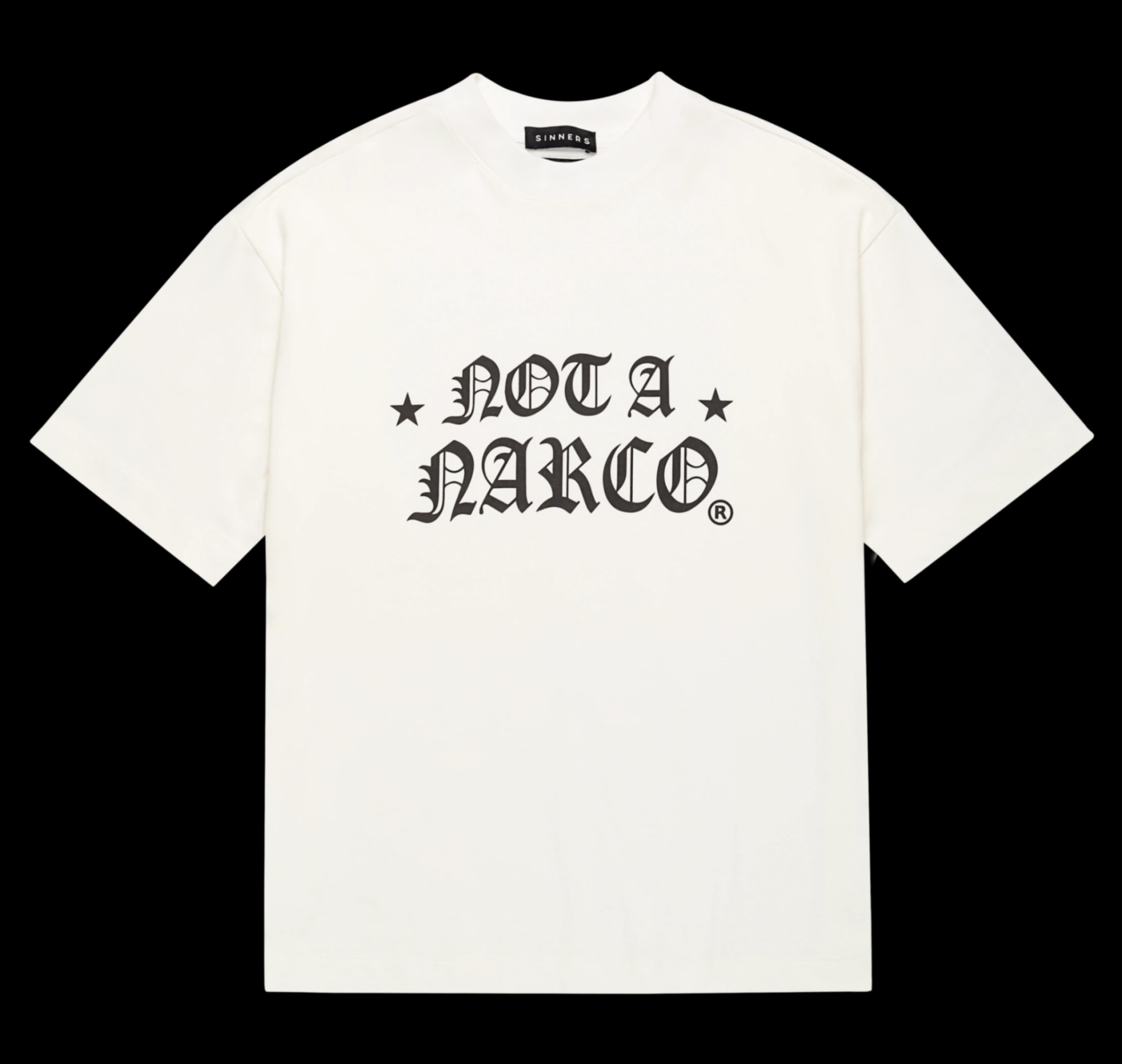 NOT A NARCO STAR CREME T-SHIRT - imagen 1