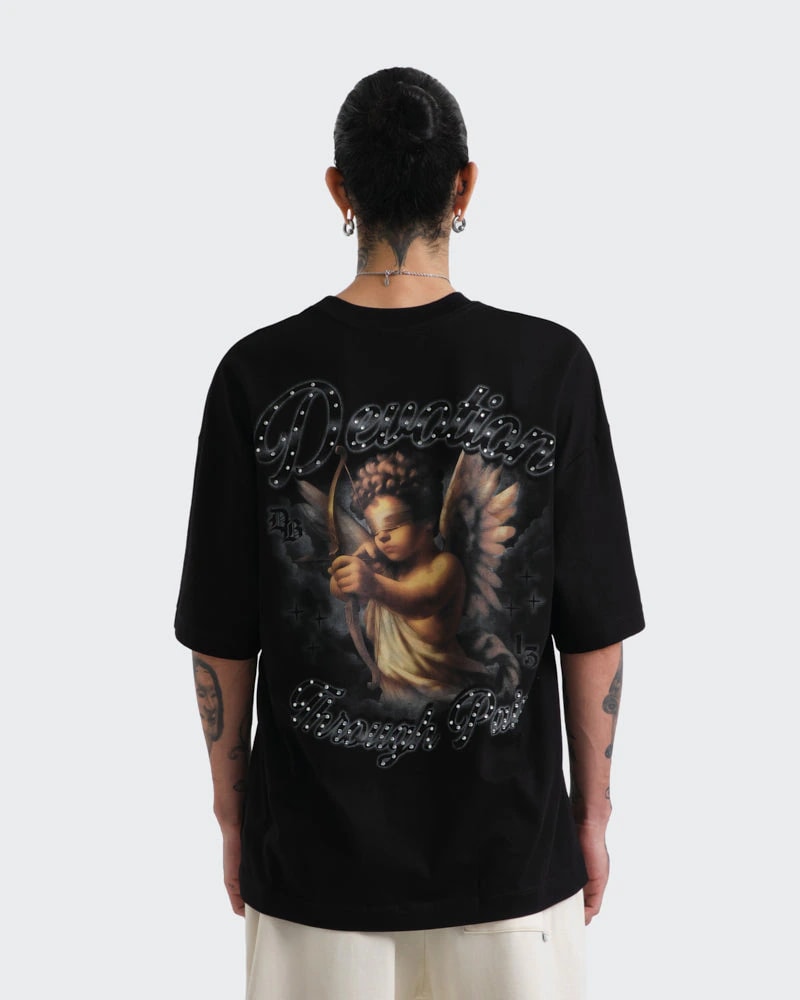 Camiseta Negra Oversize Guardian's - imagen 1