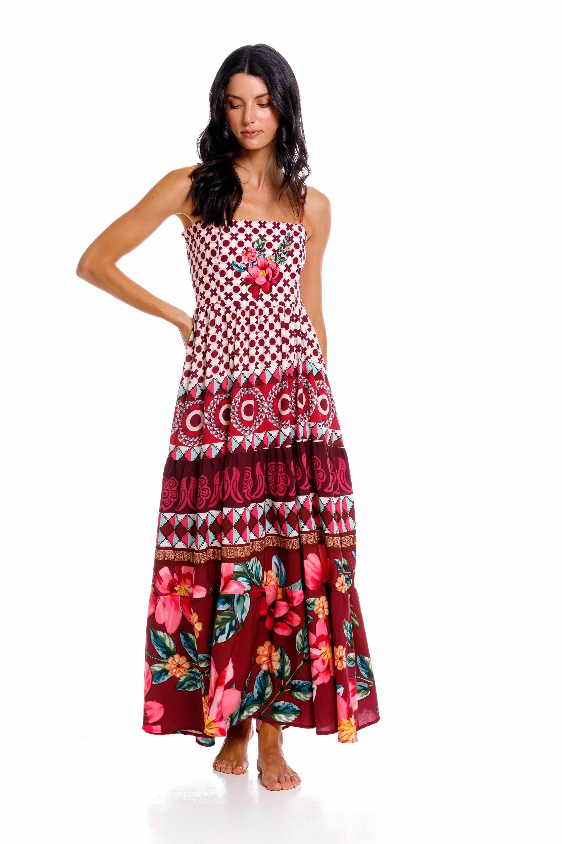 Vestido Largo Jardinero Kenia Patch - imagen 1