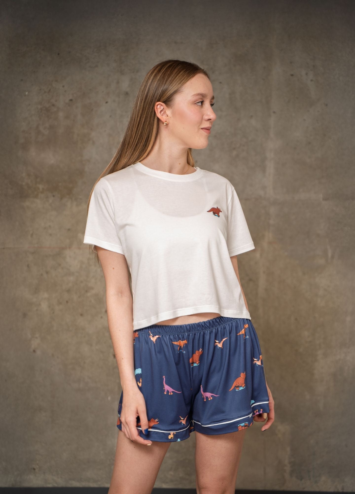 Conjunto Short Dinos - Azul - imagen 1