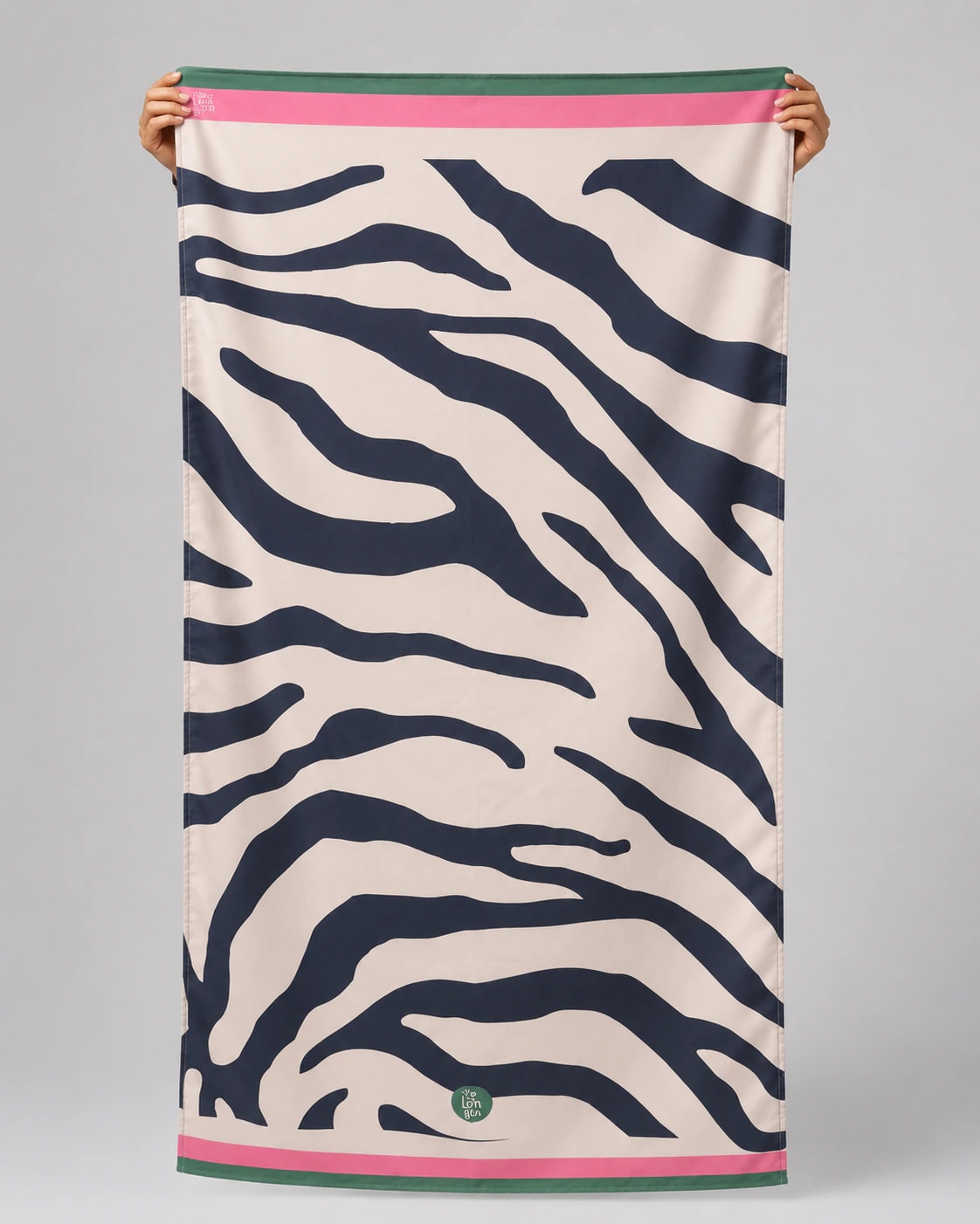 Toalla Estampada Zebra Beige - imagen 1