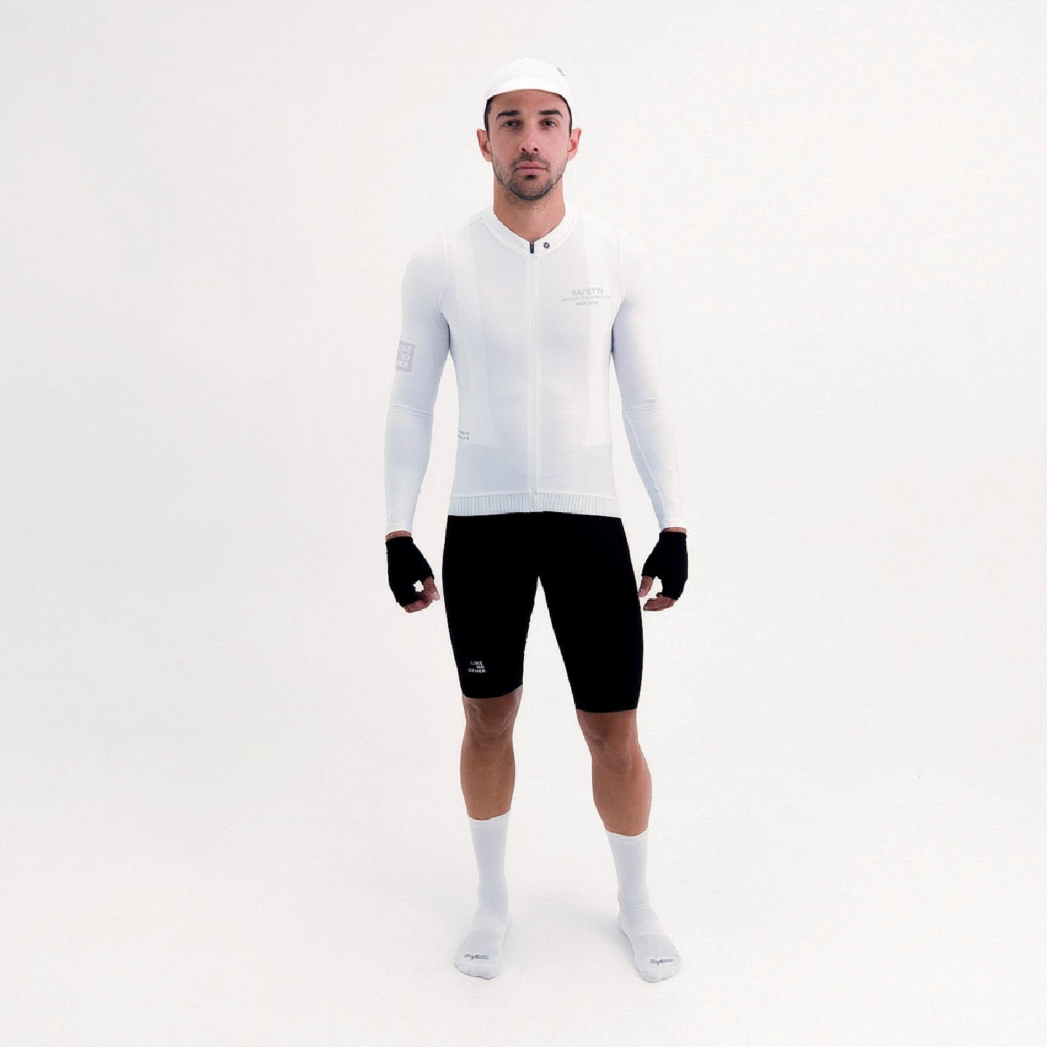 CAMISA CICLISMO MANGA LARGA LATITUDE BLANCA PARA HOMBRE - imagen 1