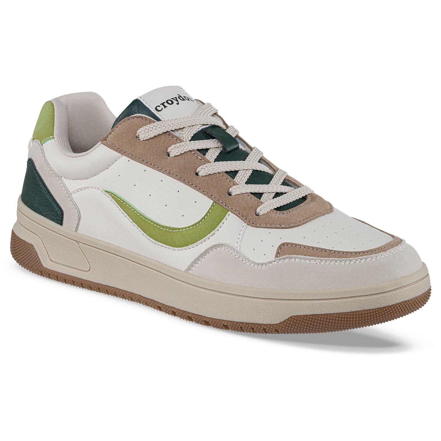 Tenis Urbanos Vonog Beige-Verde Croydon Para Hombre - imagen 1