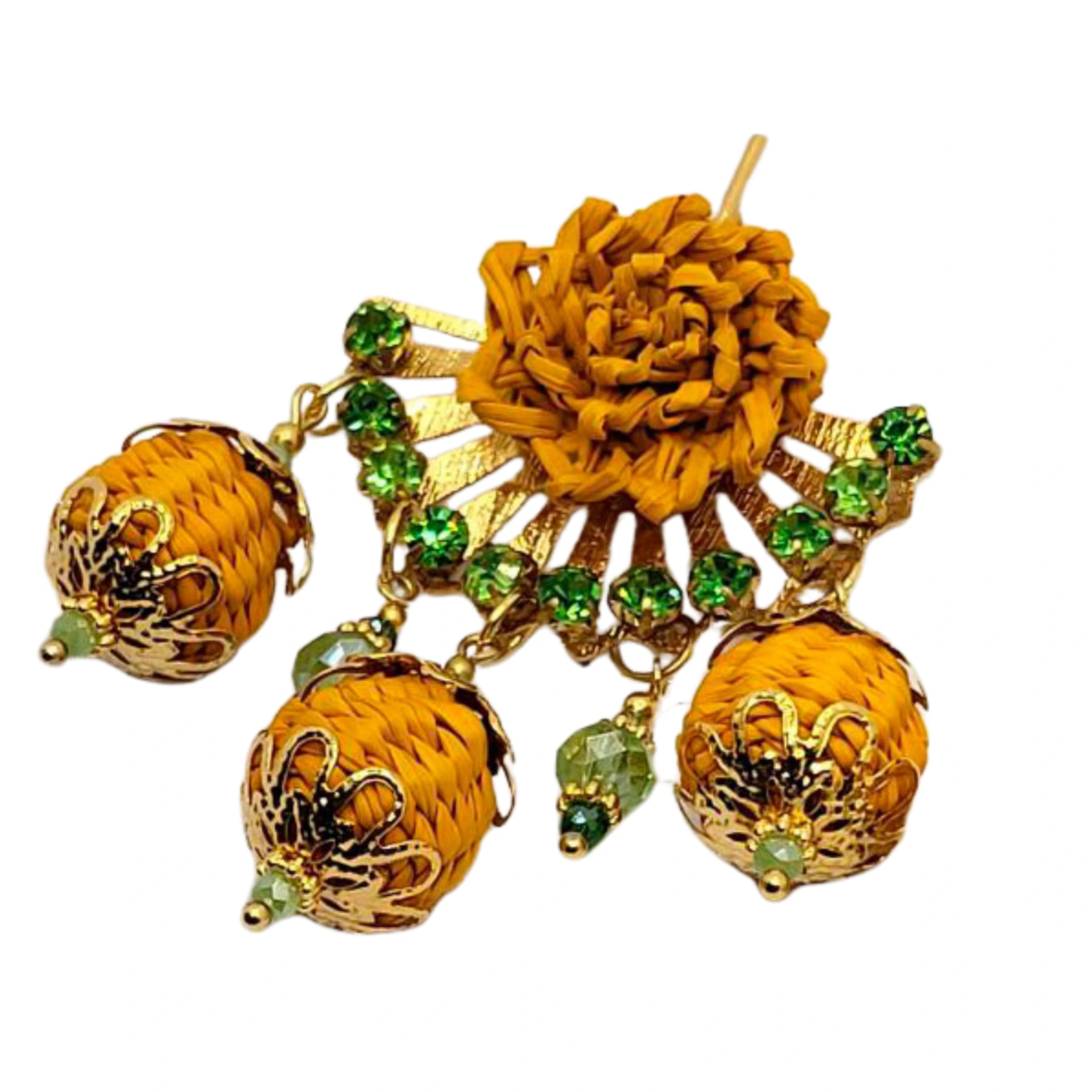 Golden Bloom Drop Earring - imagen 1