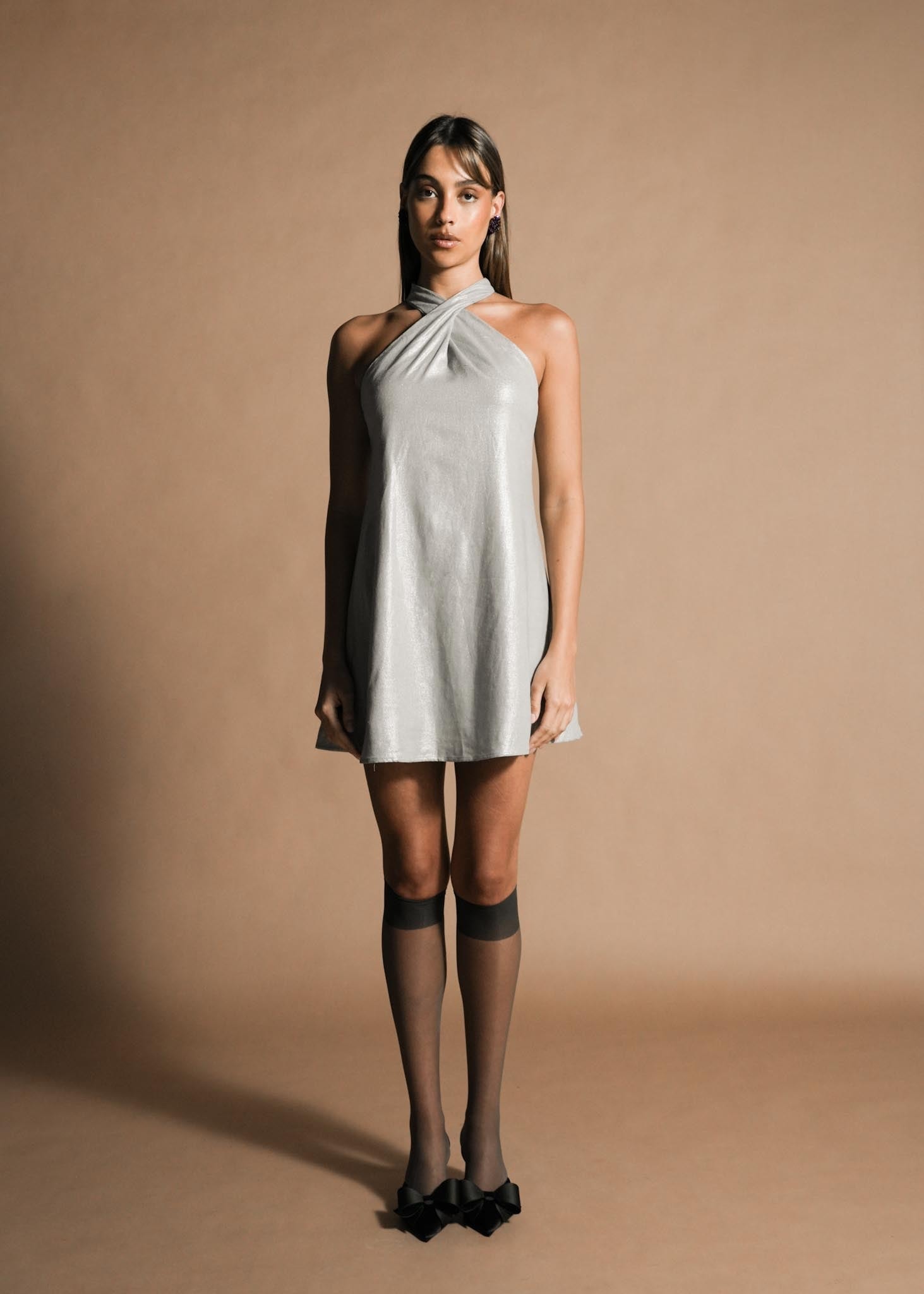 Vestido Rafaela Plateado - imagen 1