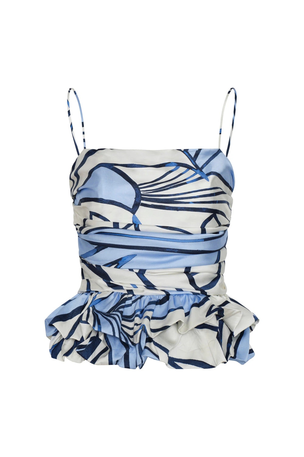 Crop top maia ivory navy - imagen 1