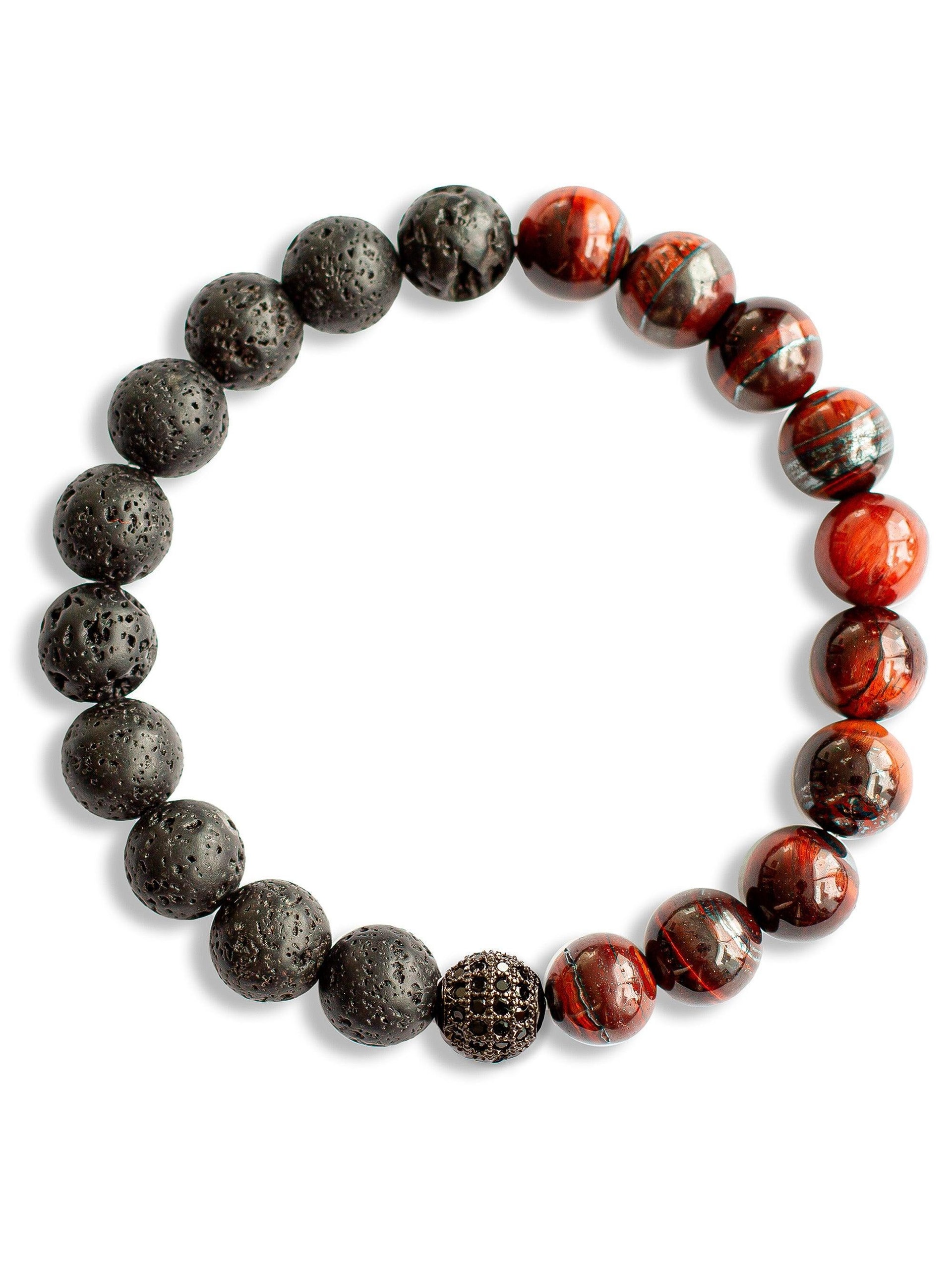 Brazalete Tigre Rojo Volcán 8mm - imagen 1