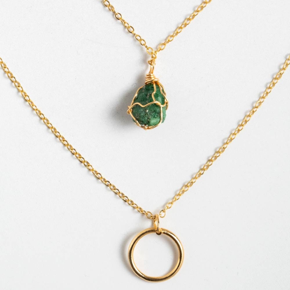 Collar Cadena Mirada Esmeralda - imagen 1