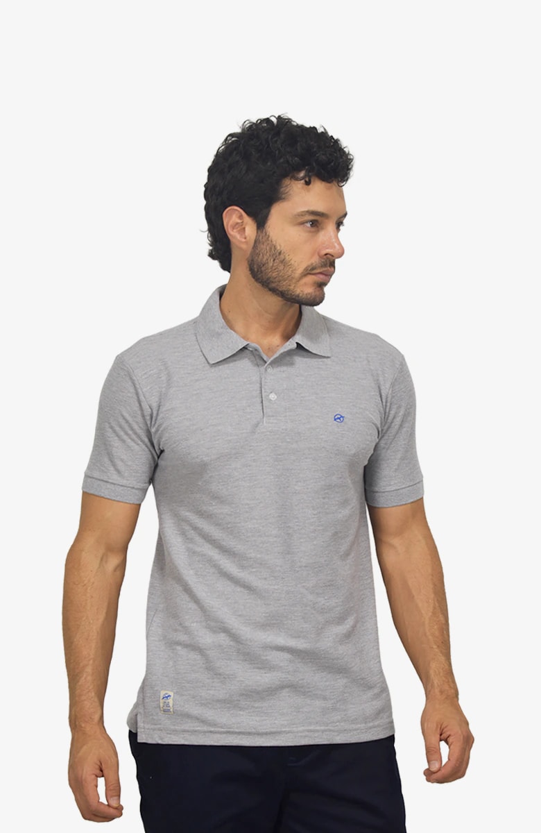Camiseta Polo Gris Para Hombre - imagen 1