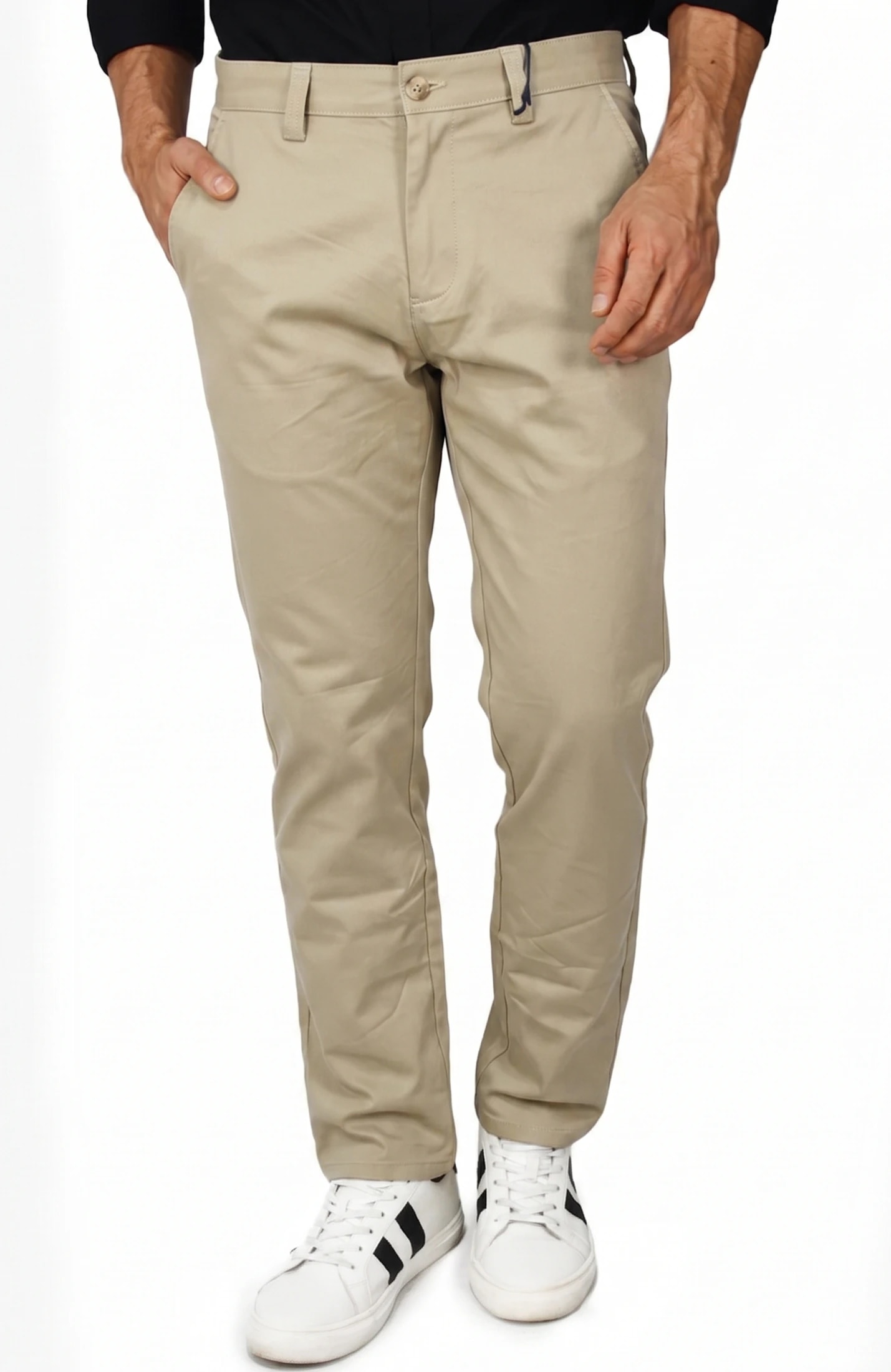 PANTALÓN DRILL CAQUI PARA HOMBRE - imagen 1