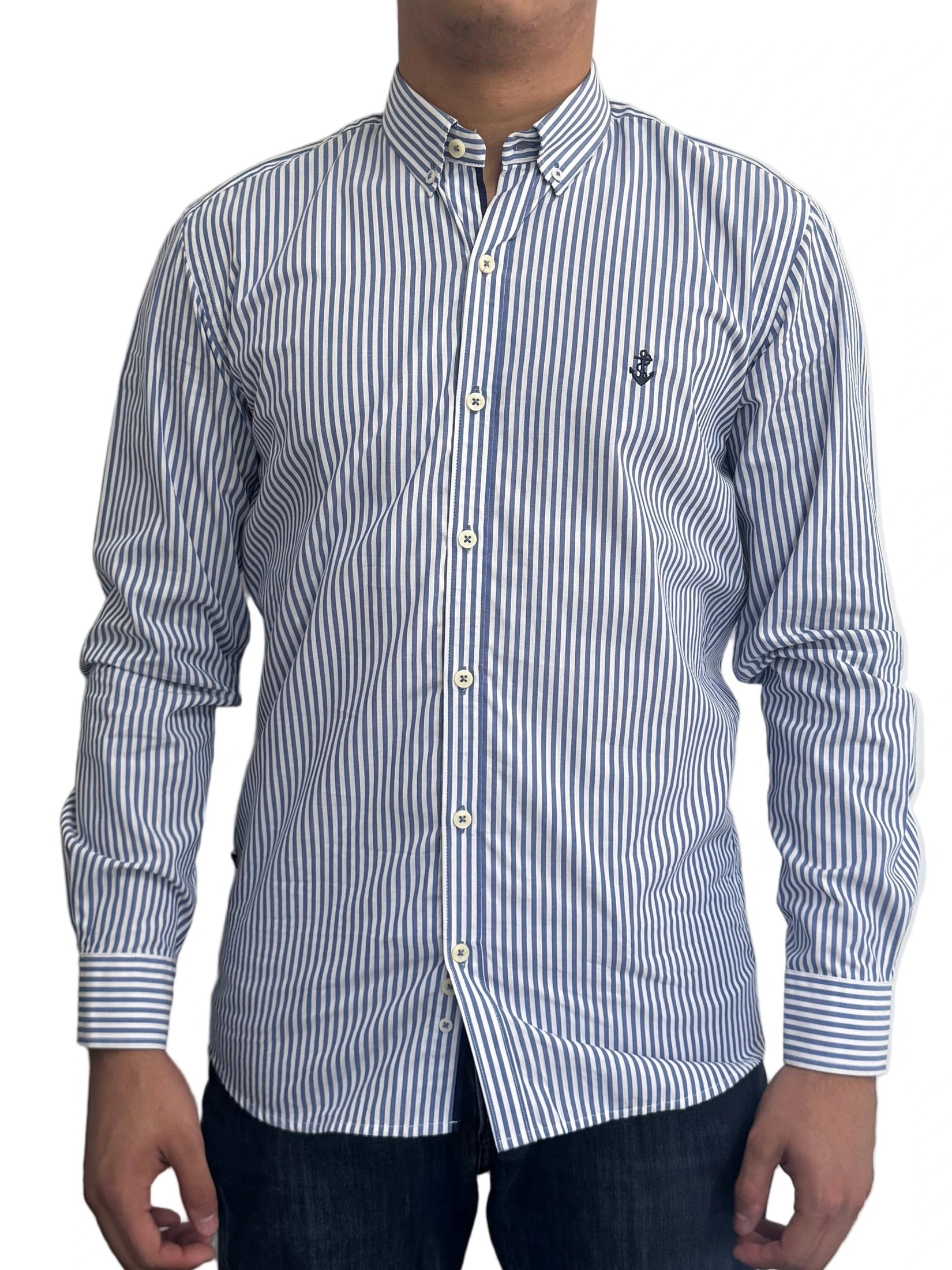 Camisa Rayas Azules a Navy - imagen 1