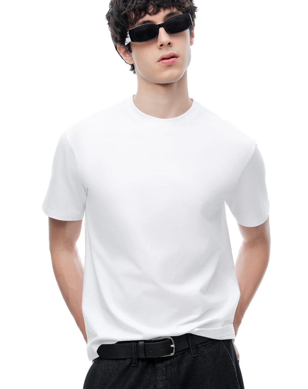 Camiseta manga corta regular blanco hombre - imagen 1
