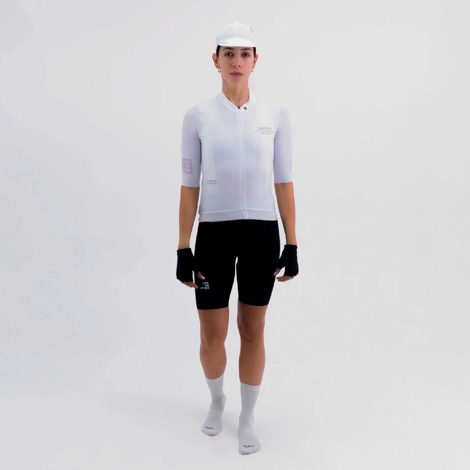CAMISA CICLISMO MANGA CORTA LATITUDE BLANCA PARA MUJER - imagen 1