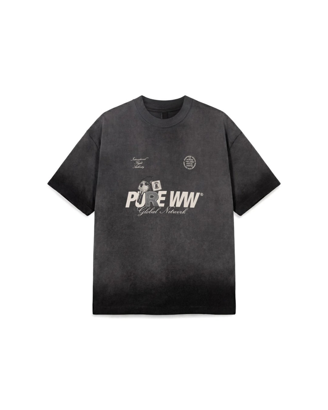 ACROSS THE LINES WASHED BLACK KEY T-SHIRT - imagen 1