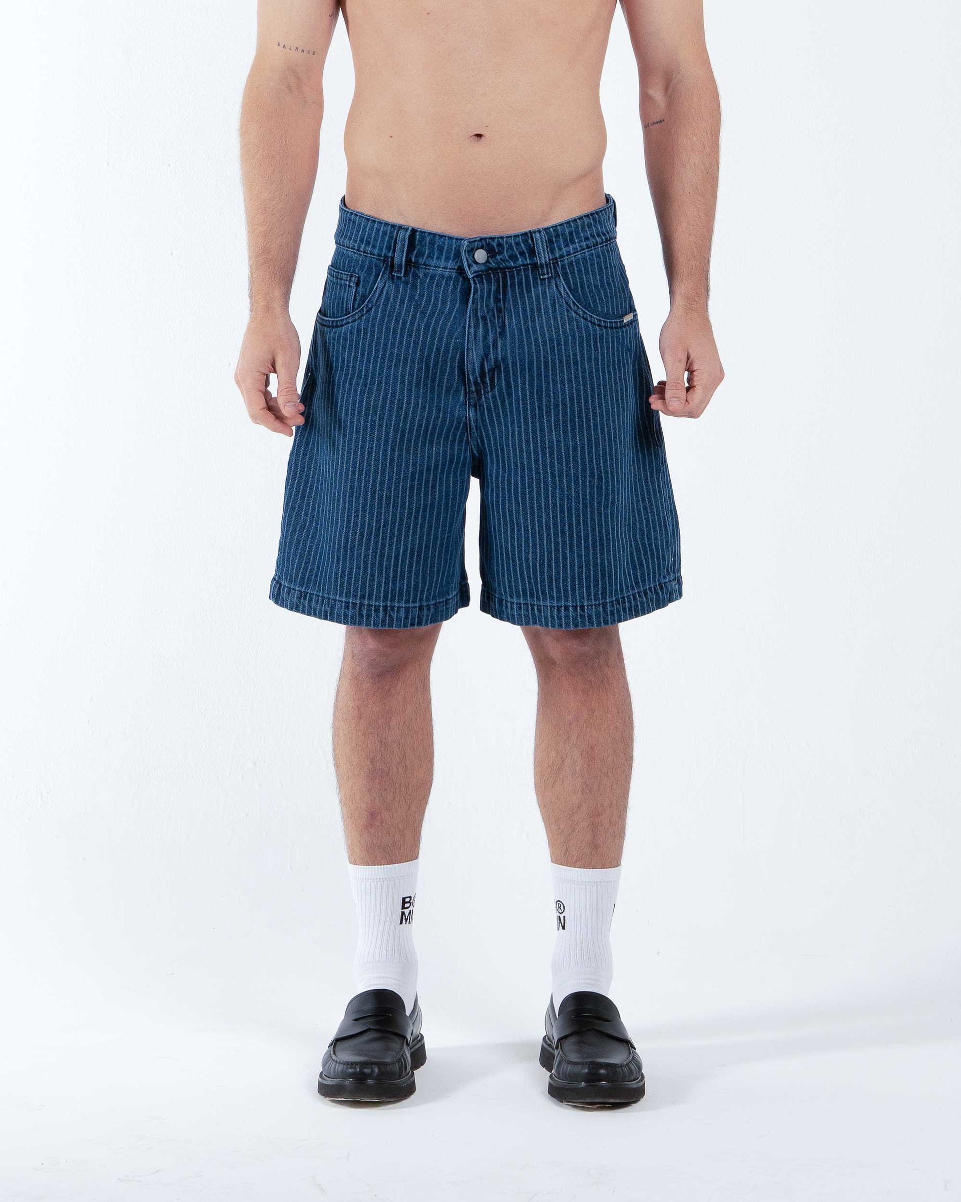 NATIVE DENIM STRIPE SHORT - imagen 1