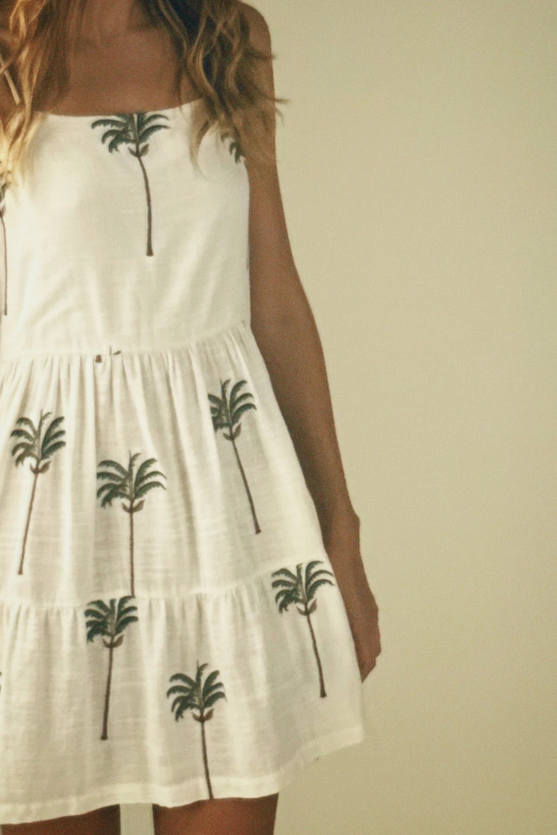 Ivory Summer Palms Utopia Dress - imagen 1