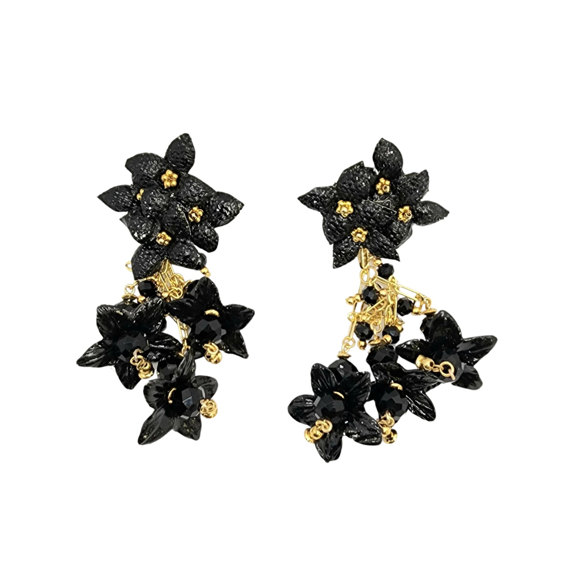 Black Orchid Earrings - imagen 1