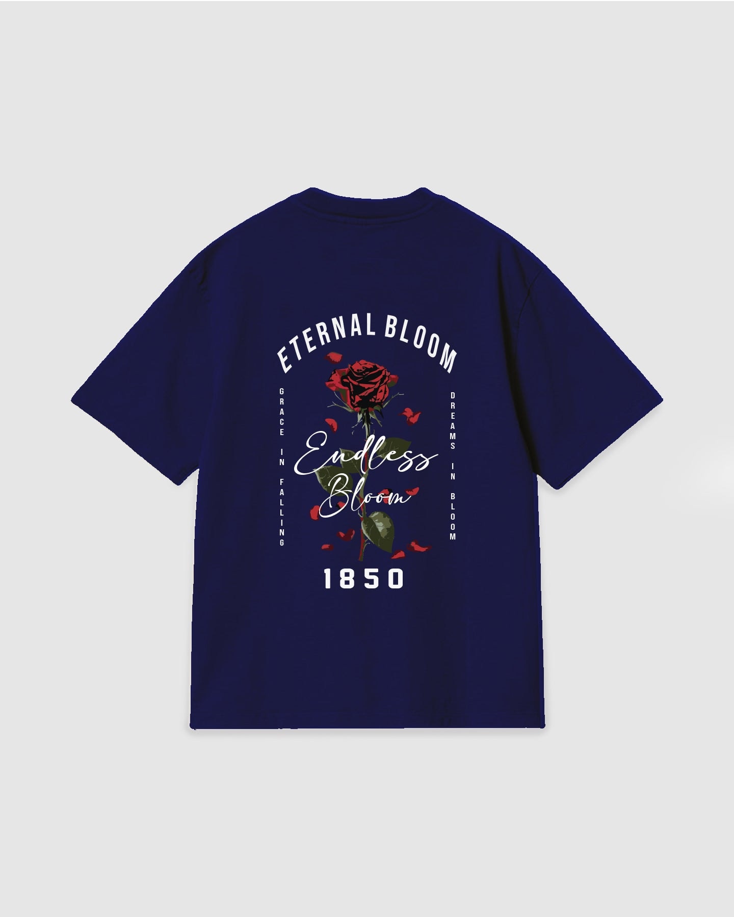 Oversized T Shirt Eternal Bloom Blue Navy - imagen 1