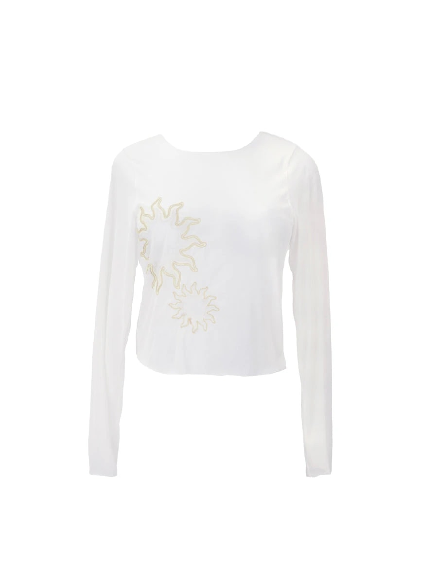 CRYSTAL SHORE CARLOTA MESH SWEATER 9536 - imagen 1