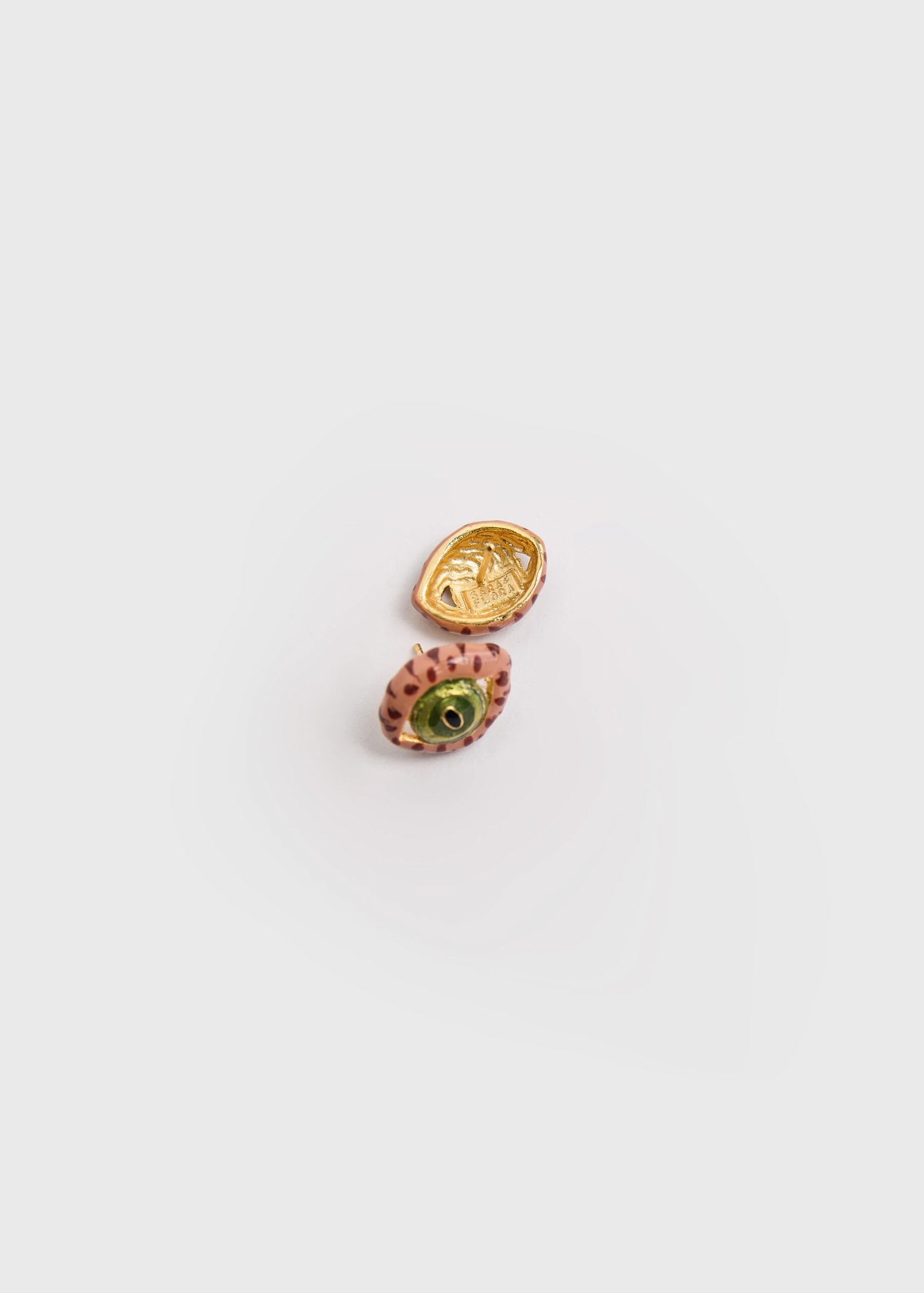 Aretes Cat Eye Mini Terracota - imagen 1