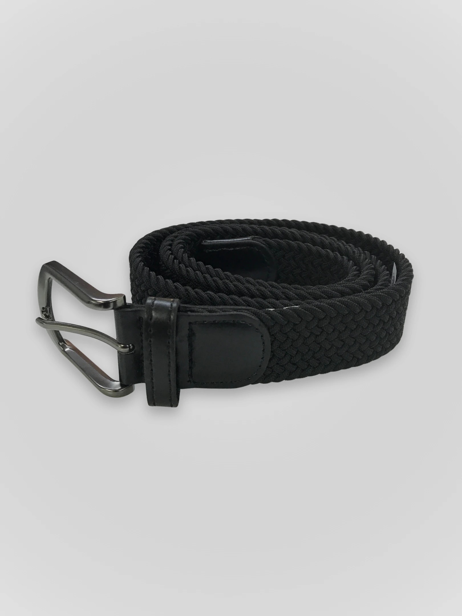 Cinturón trenzado negro - imagen 1