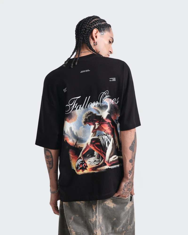 Camiseta Negra Oversize Lost Grace - imagen 1
