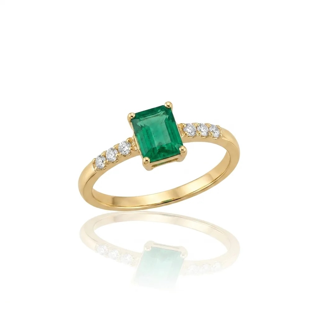 EMERALD CUT RING - imagen 1