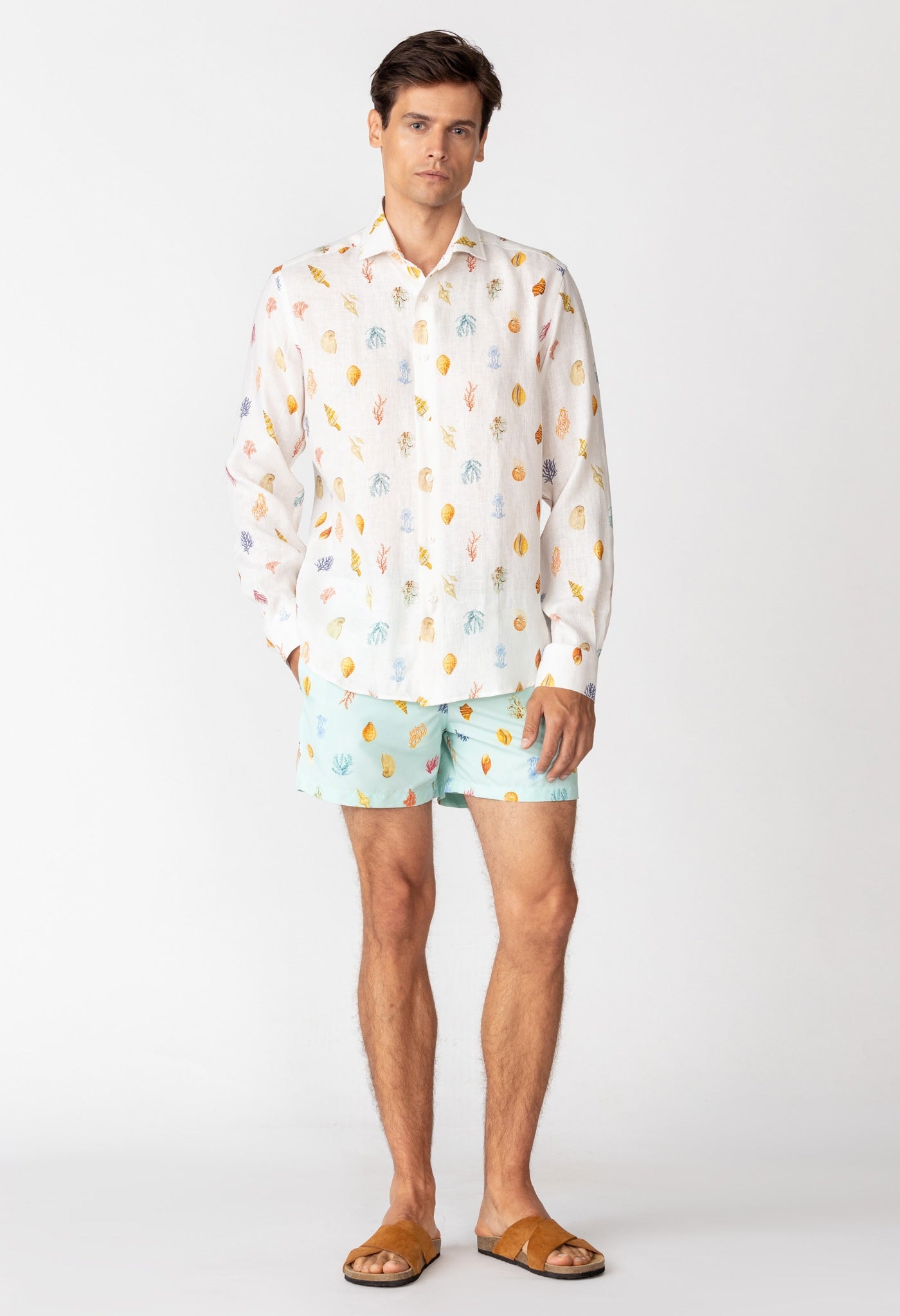 Men's linen shirt white conseil - imagen 1
