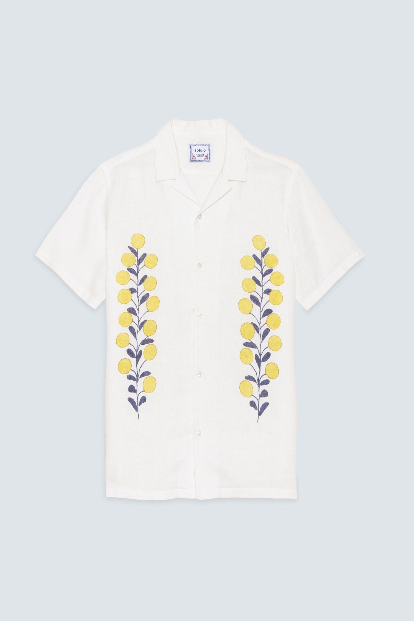 Men's linen shirt yellow mirzo - imagen 1