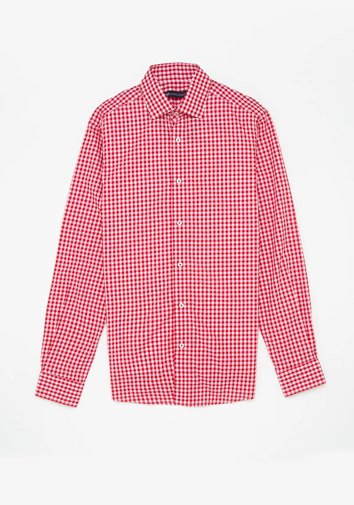 Camisa Popelín Cuadro Vichy Algodón Rojo - imagen 1