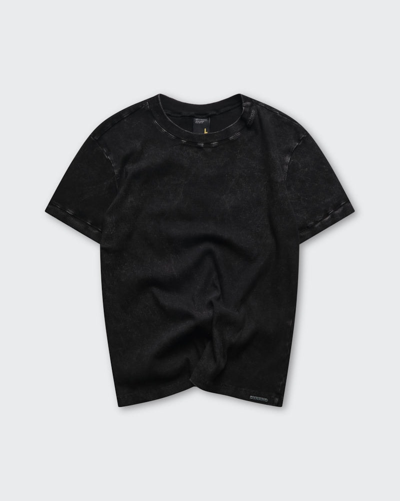 Camiseta Negra Relaxed Fit Core Washed - imagen 1