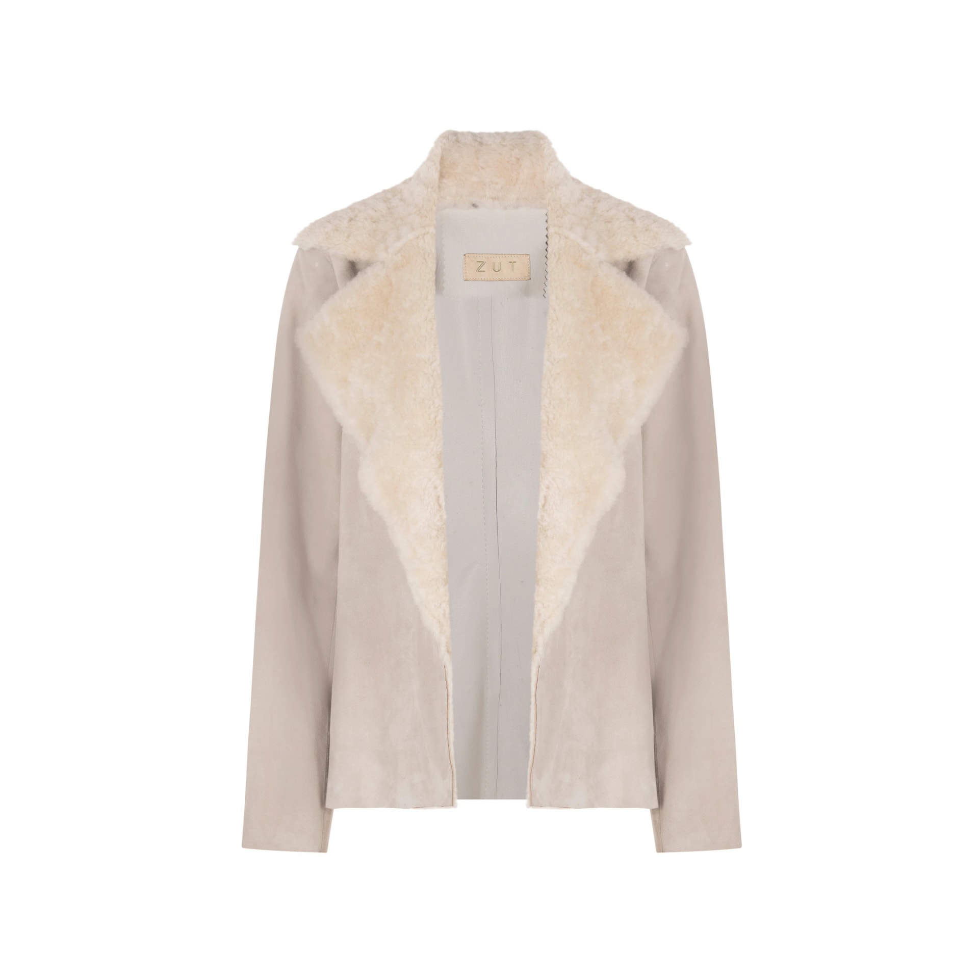 MARTHA SHEEPSKIN LAPEL JACKET WITH POCKETS - imagen 1