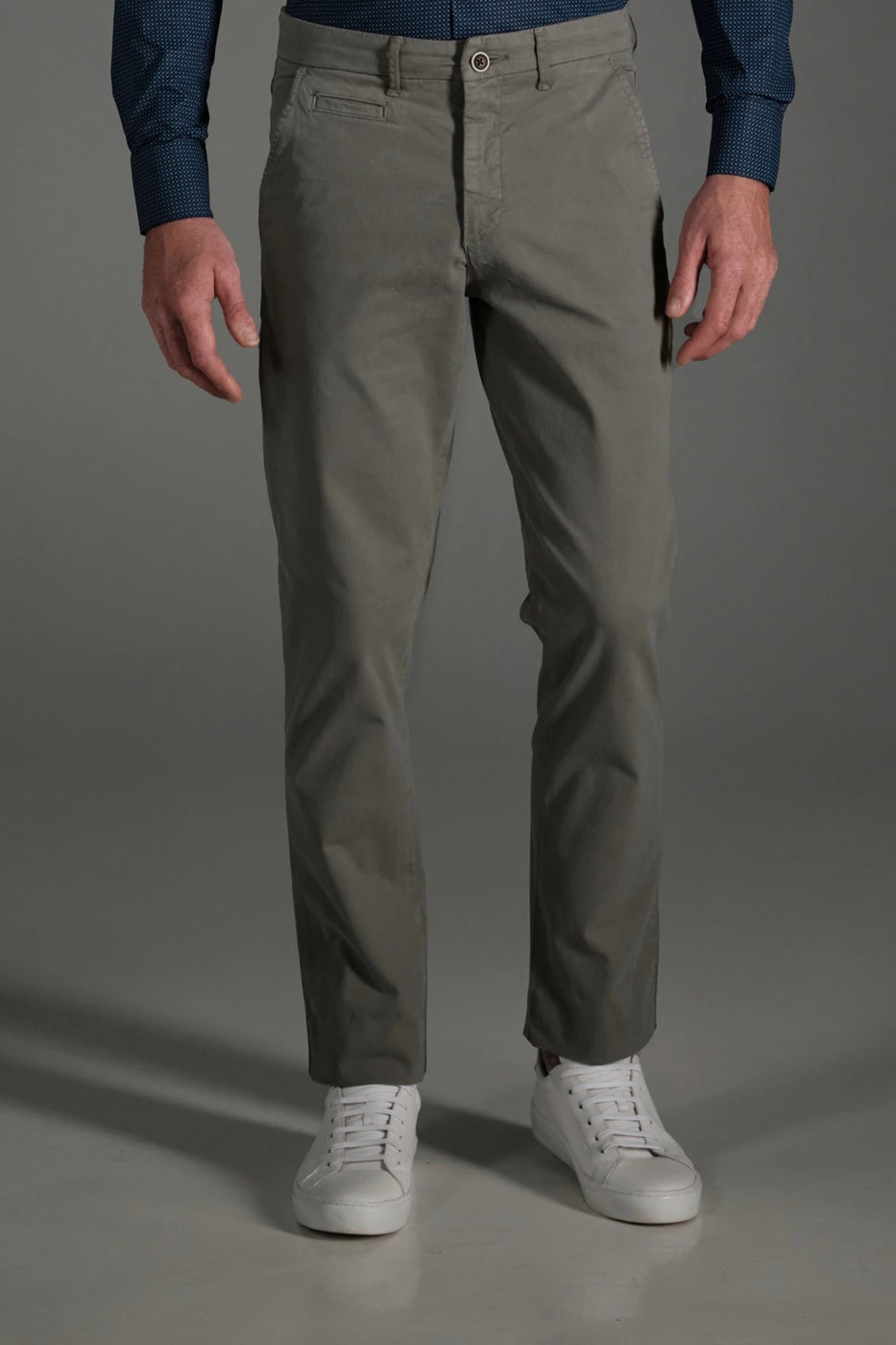 Pantalón Chino Slim Dril Gris Oscuro - imagen 1
