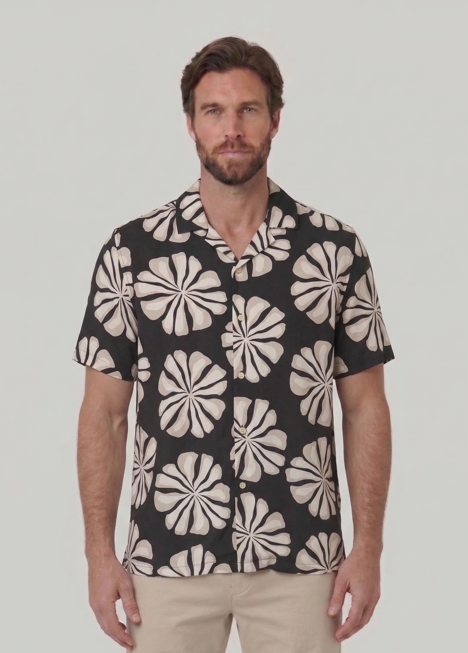 Camisa estampada manga corta para hombre Jon Sonen 027225072 - imagen 1