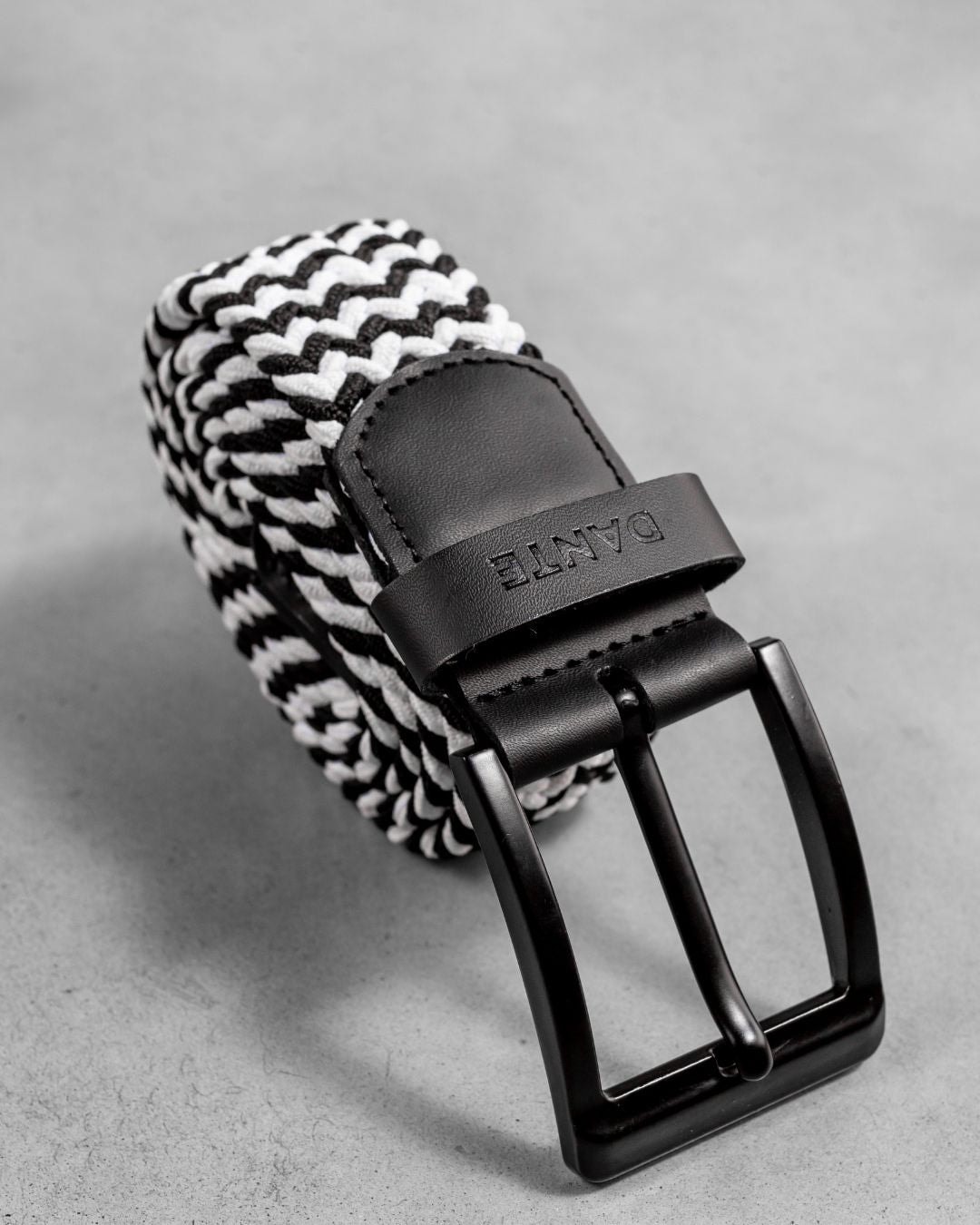 Cinturon Elastico Blanco con Negro - imagen 1